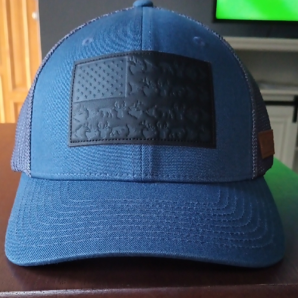 Blue Cap with Black Patch